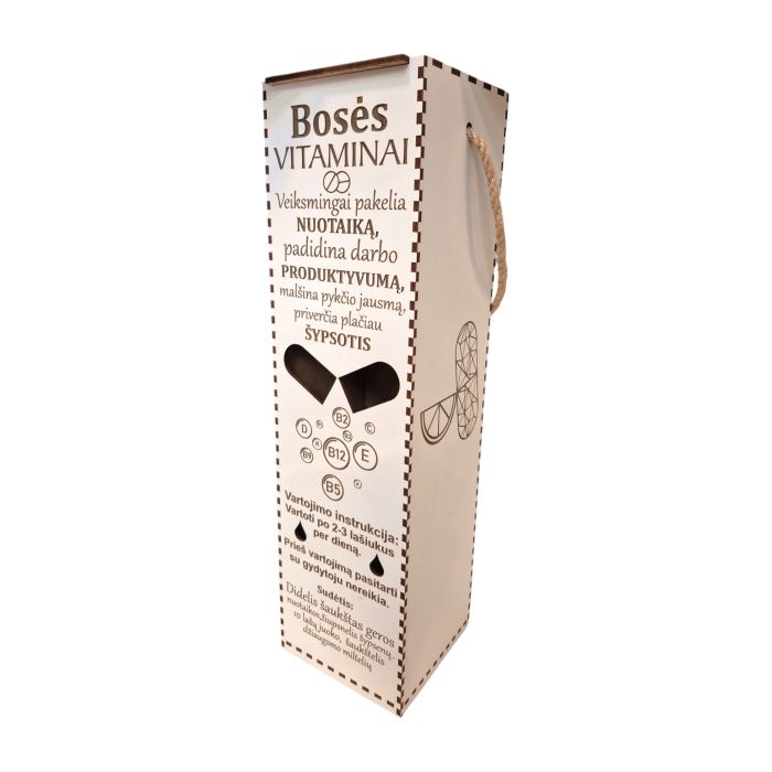 Dėžė buteliui "Bosės vitaminai"