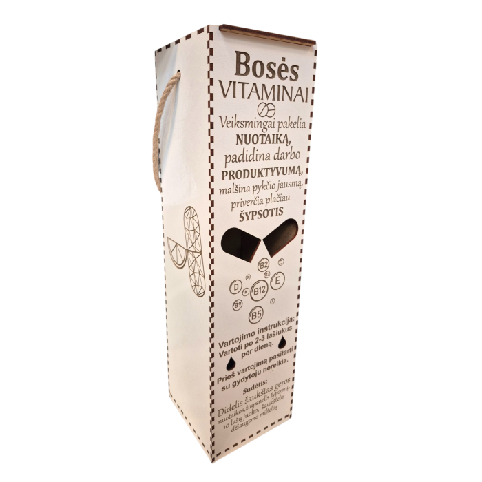 Dėžė buteliui "Bosės vitaminai"