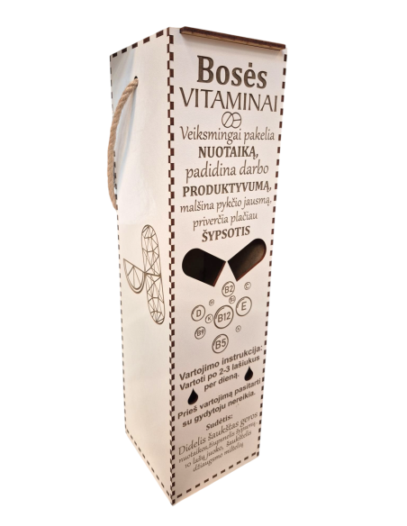 Dėžė buteliui "Bosės vitaminai"