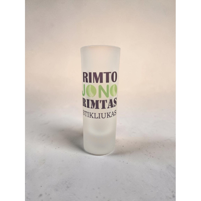 Stikliukas „Rimto JONO rimtas stikliukas“