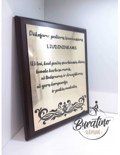 Plaketė "Liudininkams"