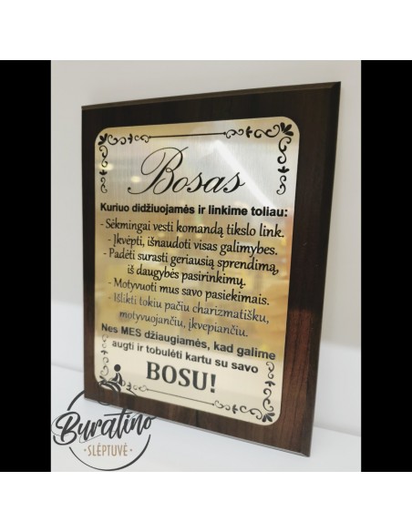 Plaketė "Bosas"