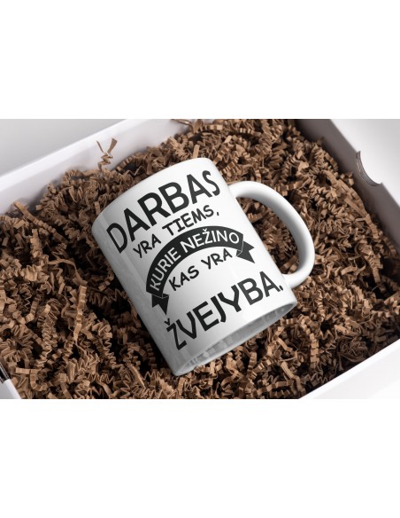 Puodelis "Darbas yra tiems kurie nežino kas yra žvejyba"